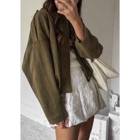 ZARA Bubble hem mini skirt White Size small NEW - Picture 3 of 14